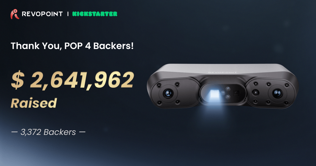 Revopoint POP 4 Raises Over $2.6 Million on Kickstarter