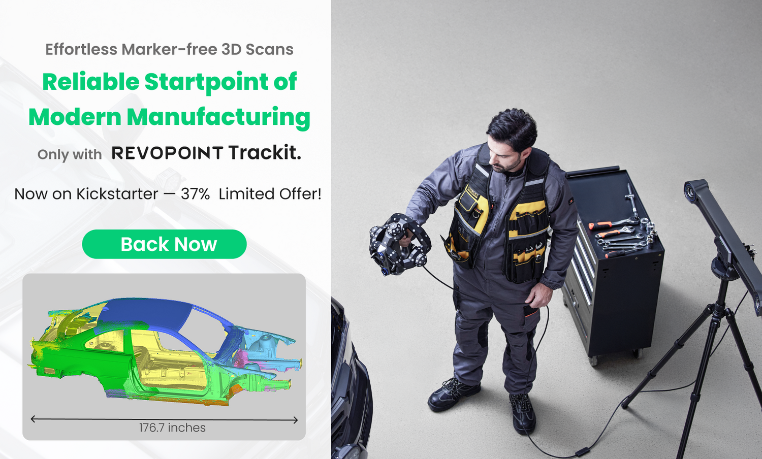 Revopoint Trackit: Reliable Large-scale 3D Scanning Without Massive Overheads