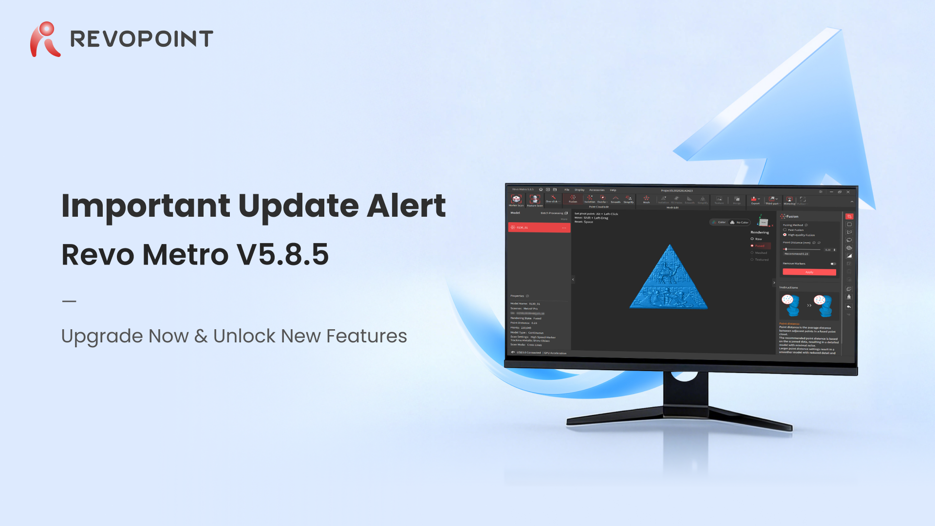 Revo Metro V5.8.5 Update Significantly Improves Laser Line Scanning Pe