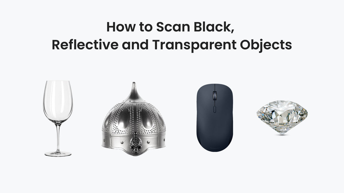 black reflective and transparent objects