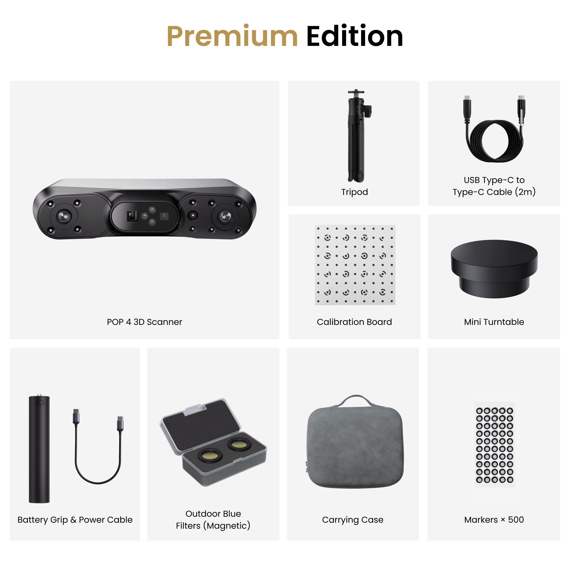 Revopoint POP 4: 5-in-1 Versatile 3D Scanner with Blue Laser & Infrared Light