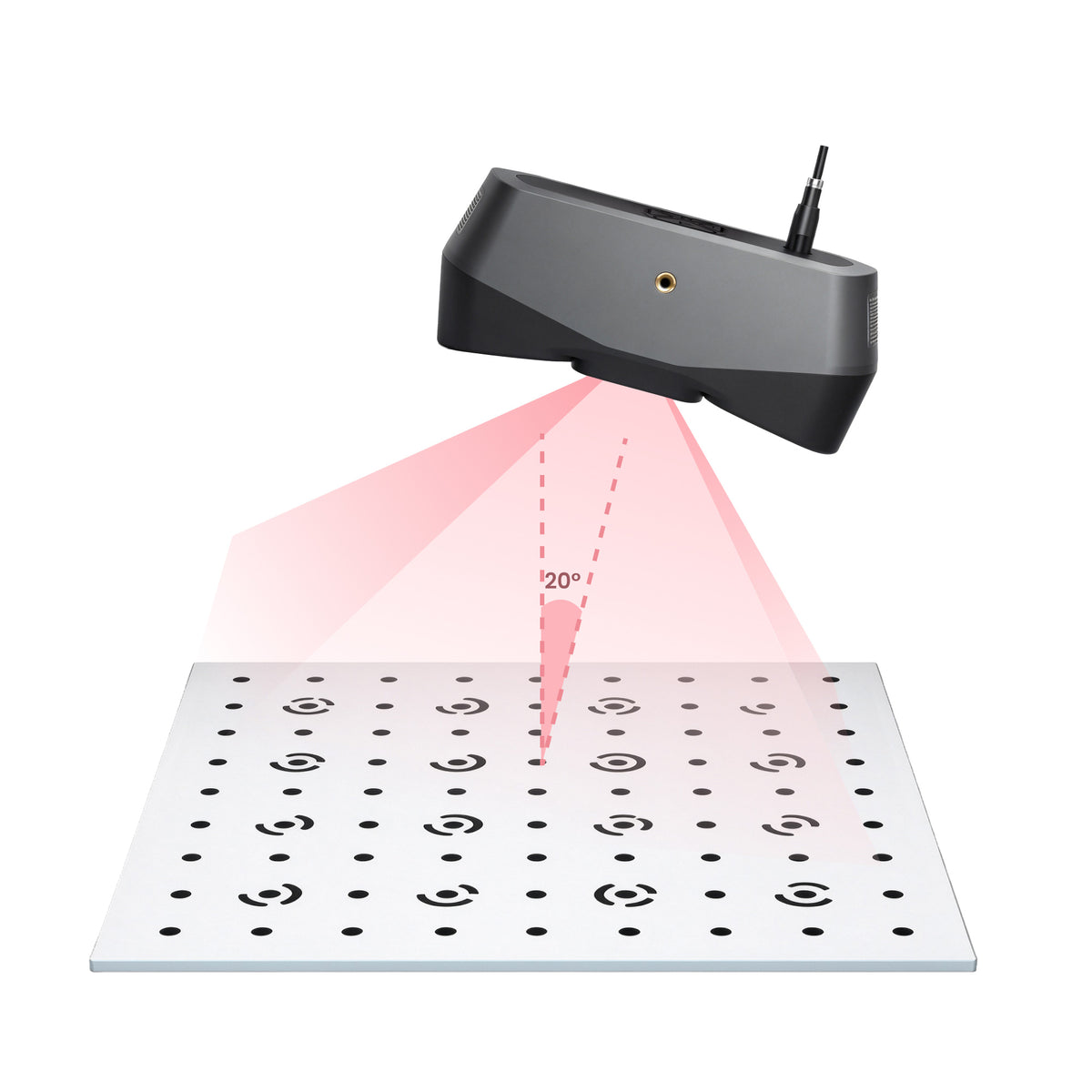 Glass substrate with a high-precision coded calibration surface for POP 4