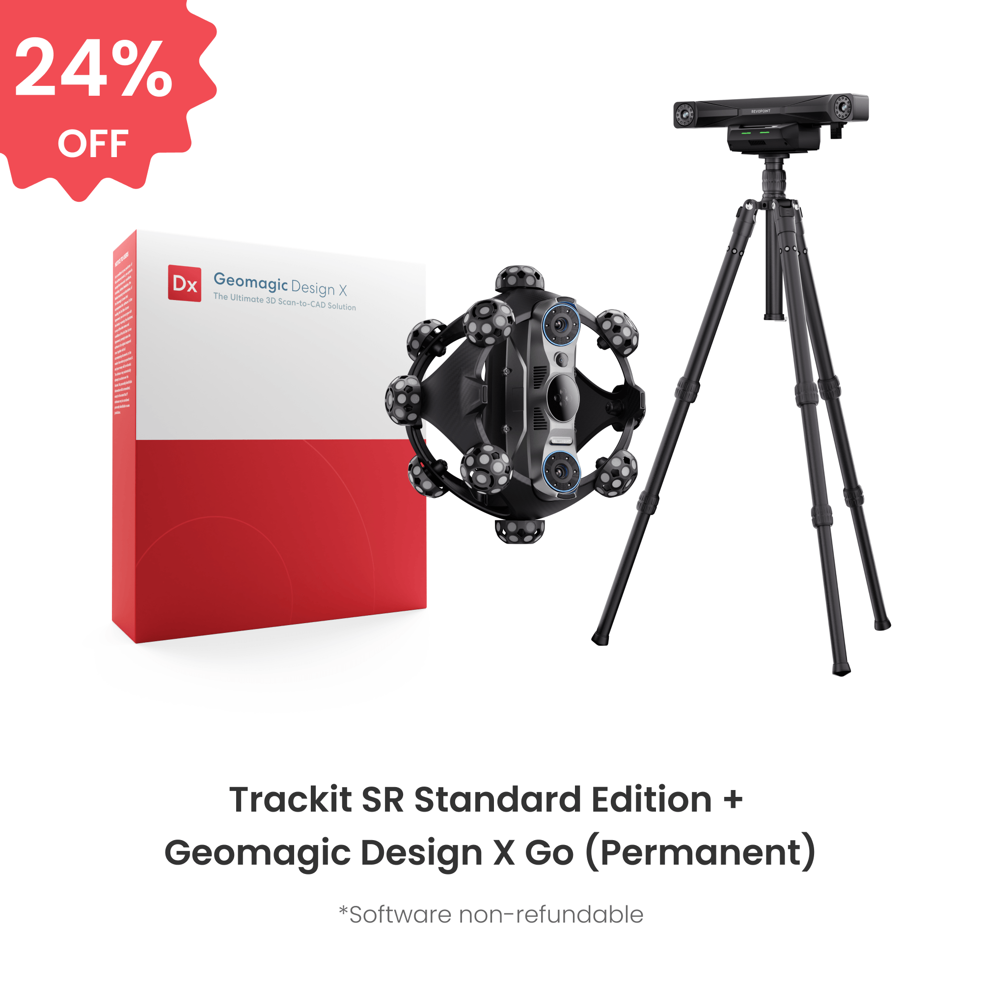 Revopoint Trackit SR: Wireless Optical Tracking 3D Scanner | Marker-free & Portable