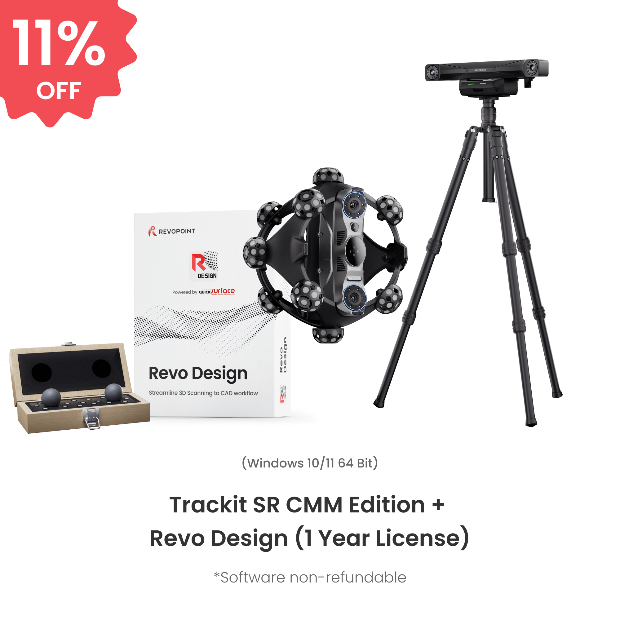 Revopoint Trackit SR: Wireless Optical Tracking 3D Scanner | Marker-free & Portable