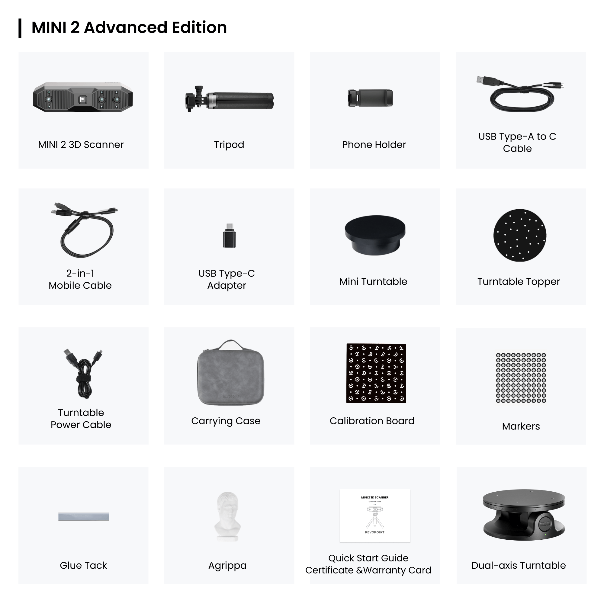MINI 2 3D Scanner: Blue Light丨Precision 0.02mm