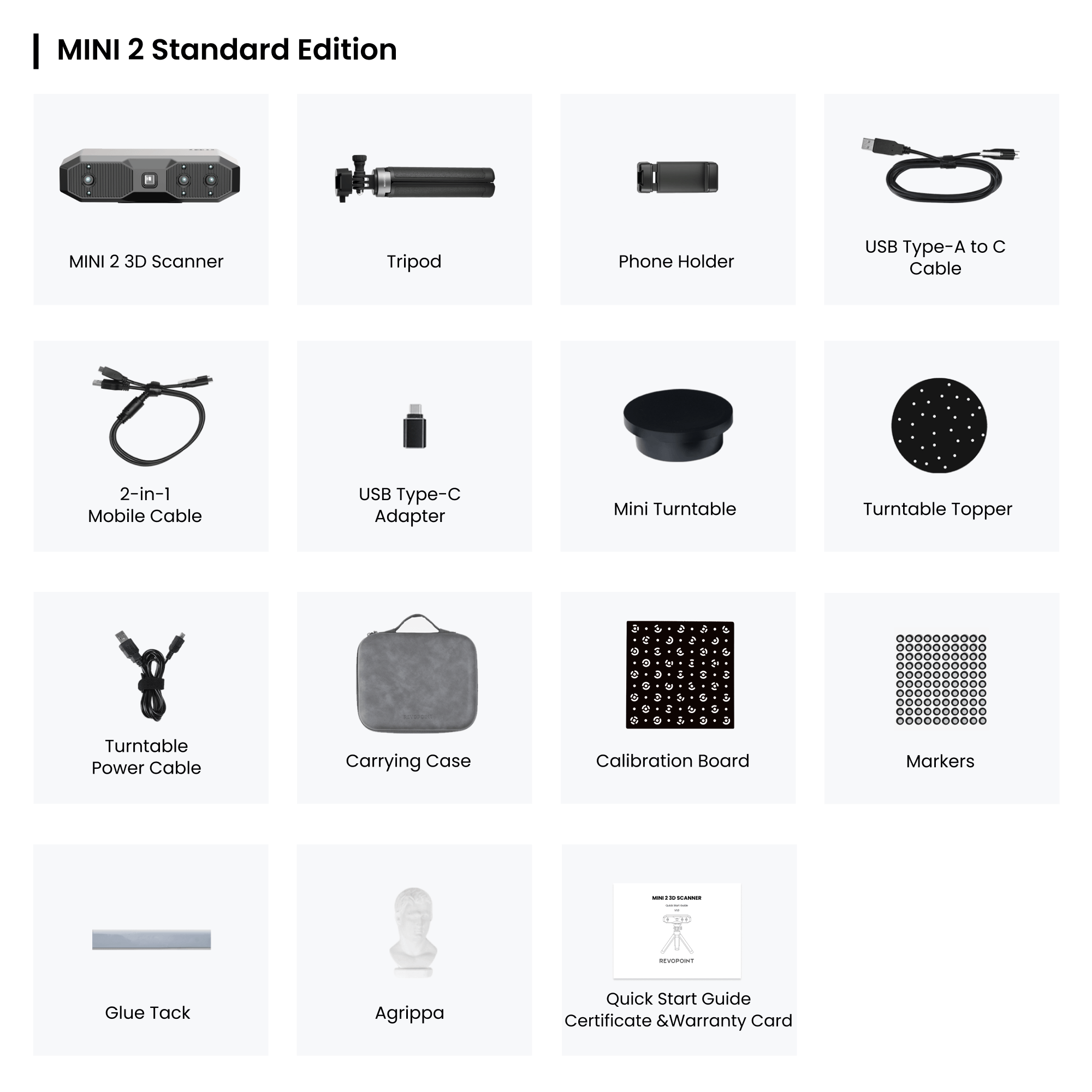 MINI 2 3D Scanner: Blue Light丨Precision 0.02mm