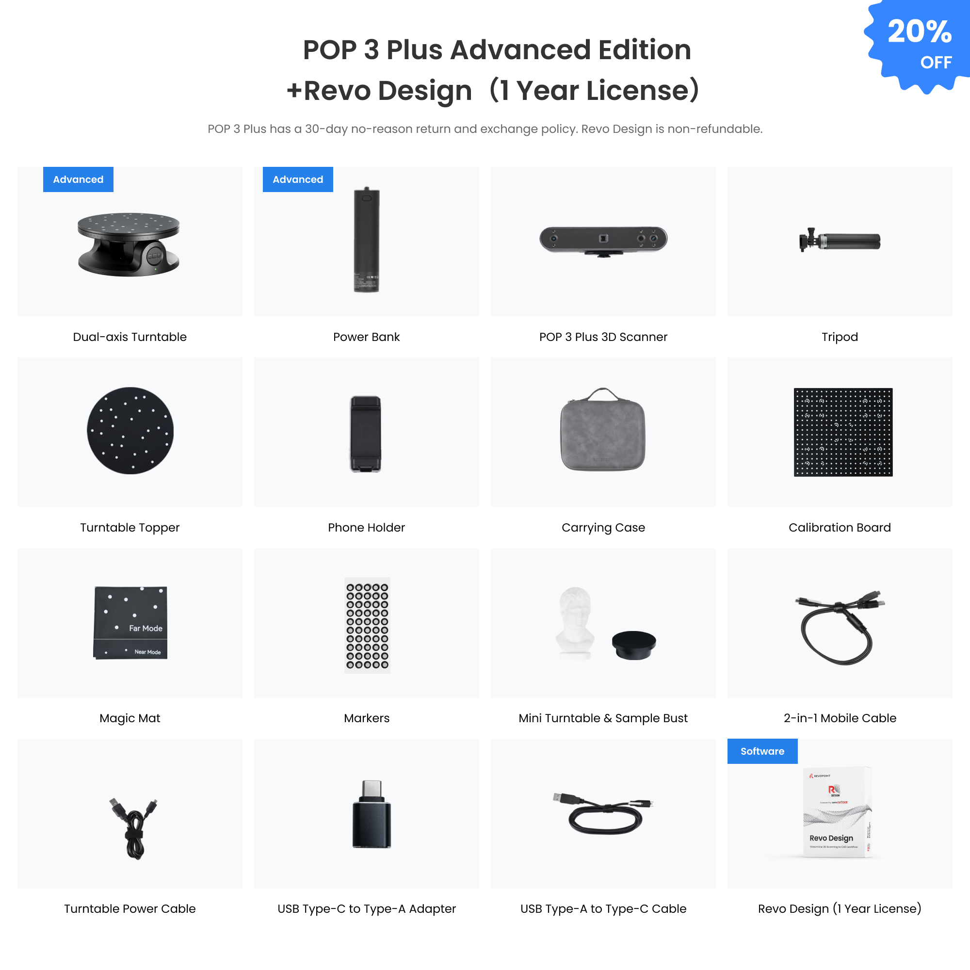 POP 3 Plus: The Handheld 3D Scanner with Color Scans - Revopoint