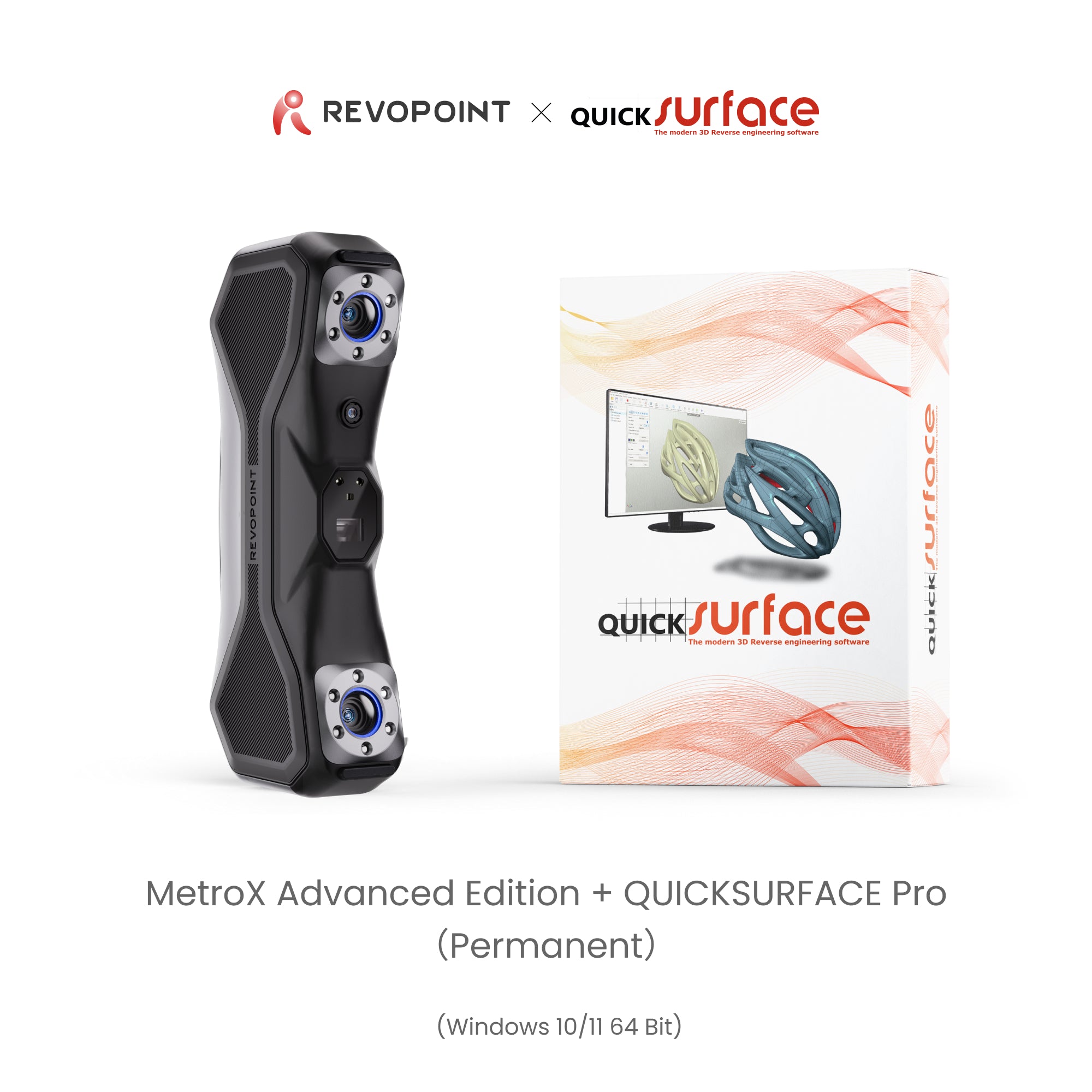 Revopoint MetroX Laser Scanner: Blue Laser Line & Full-field Structured Light 3D Scanner