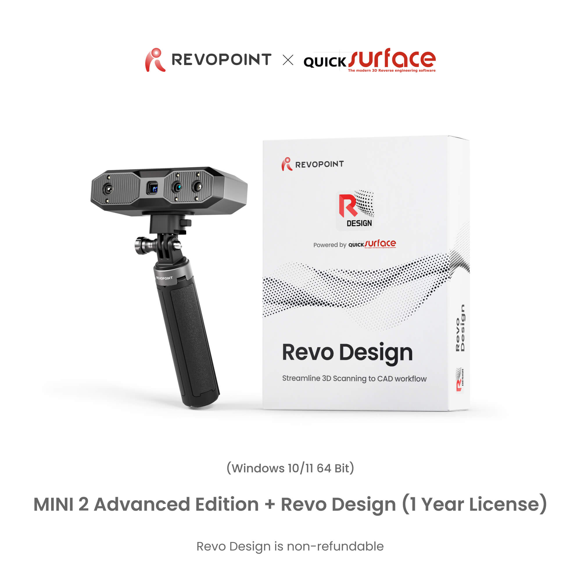 MINI 2 3D Scanner: Blue Light丨Precision 0.02mm