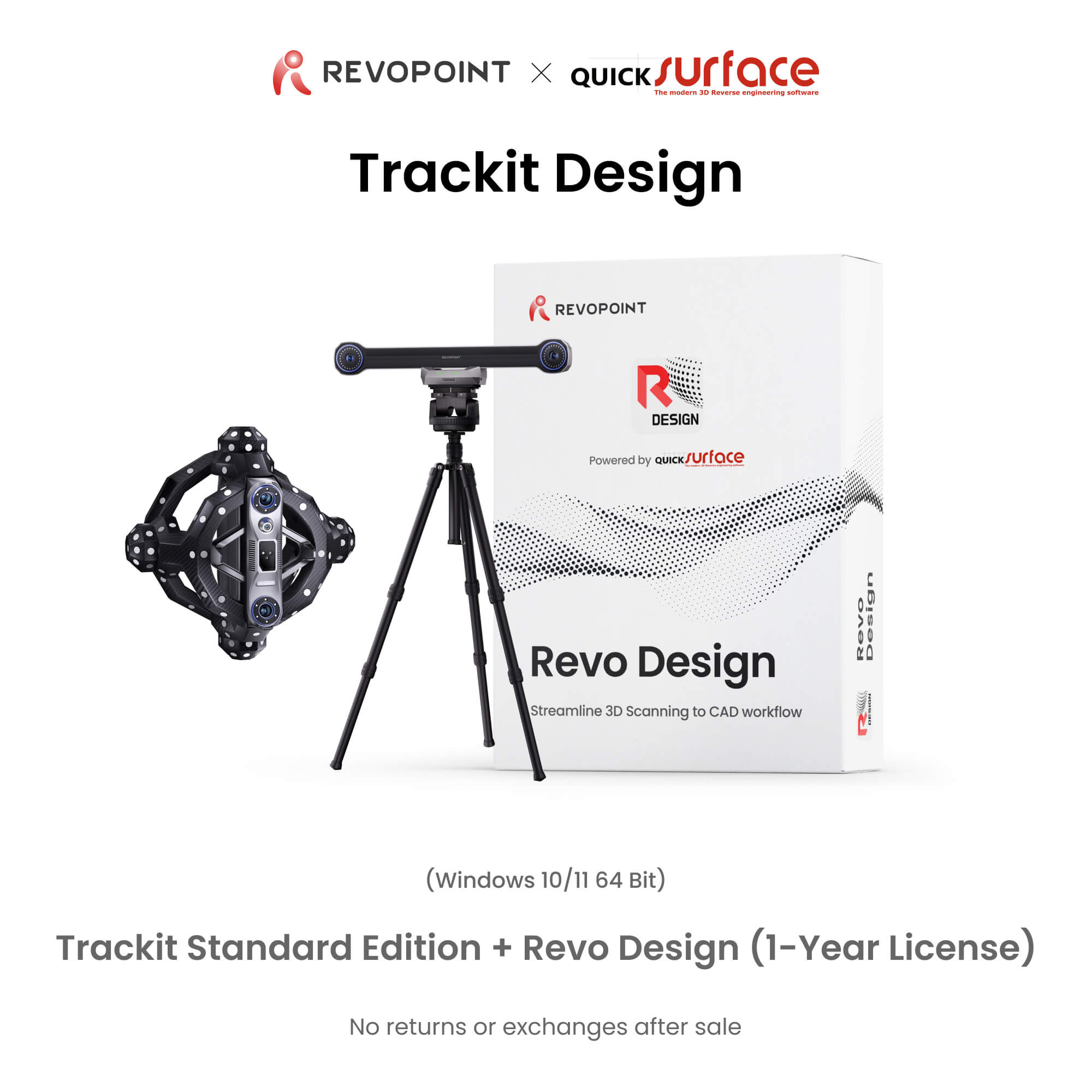 Revopoint Trackit: Optical Tracking 3D Scanner for Marker-free Scans