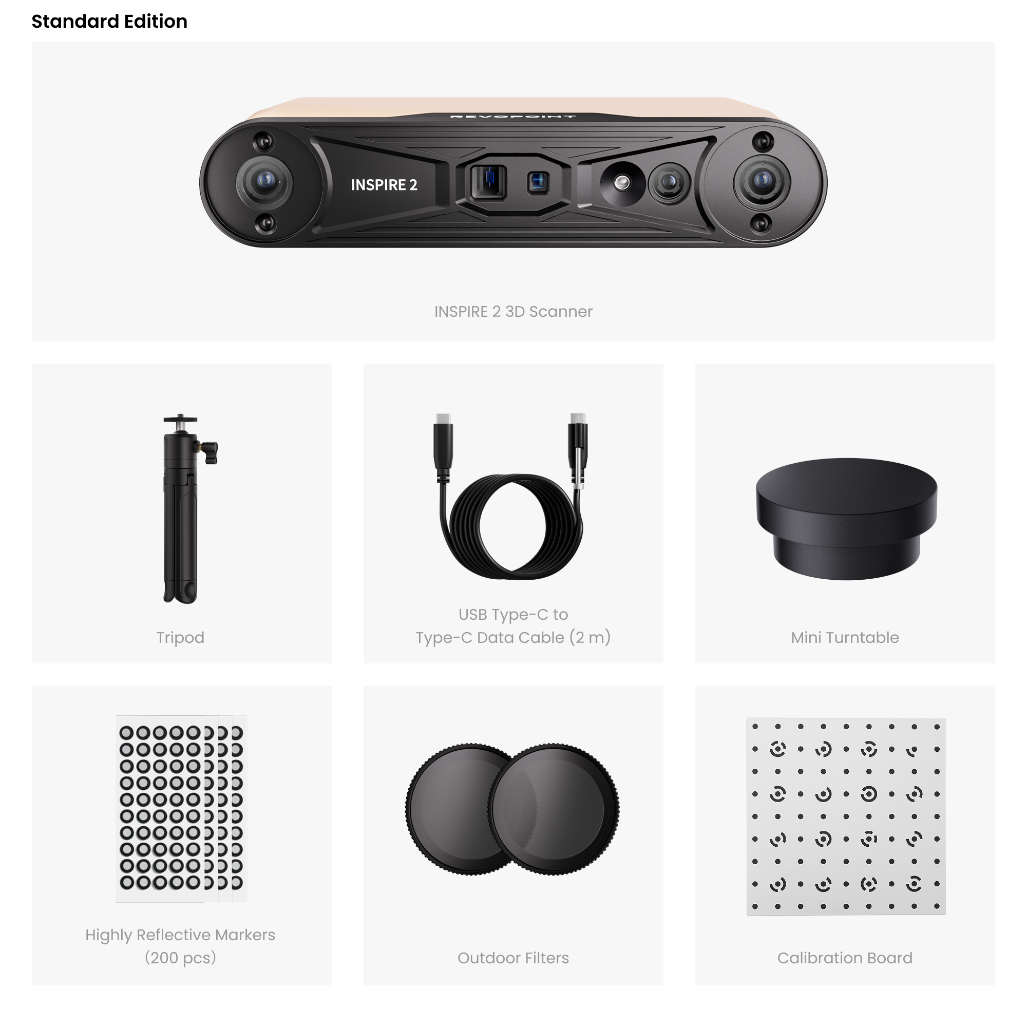 Revopoint INSPIRE 2: Wireless Infrared Laser and Structured Light 3D Scanner