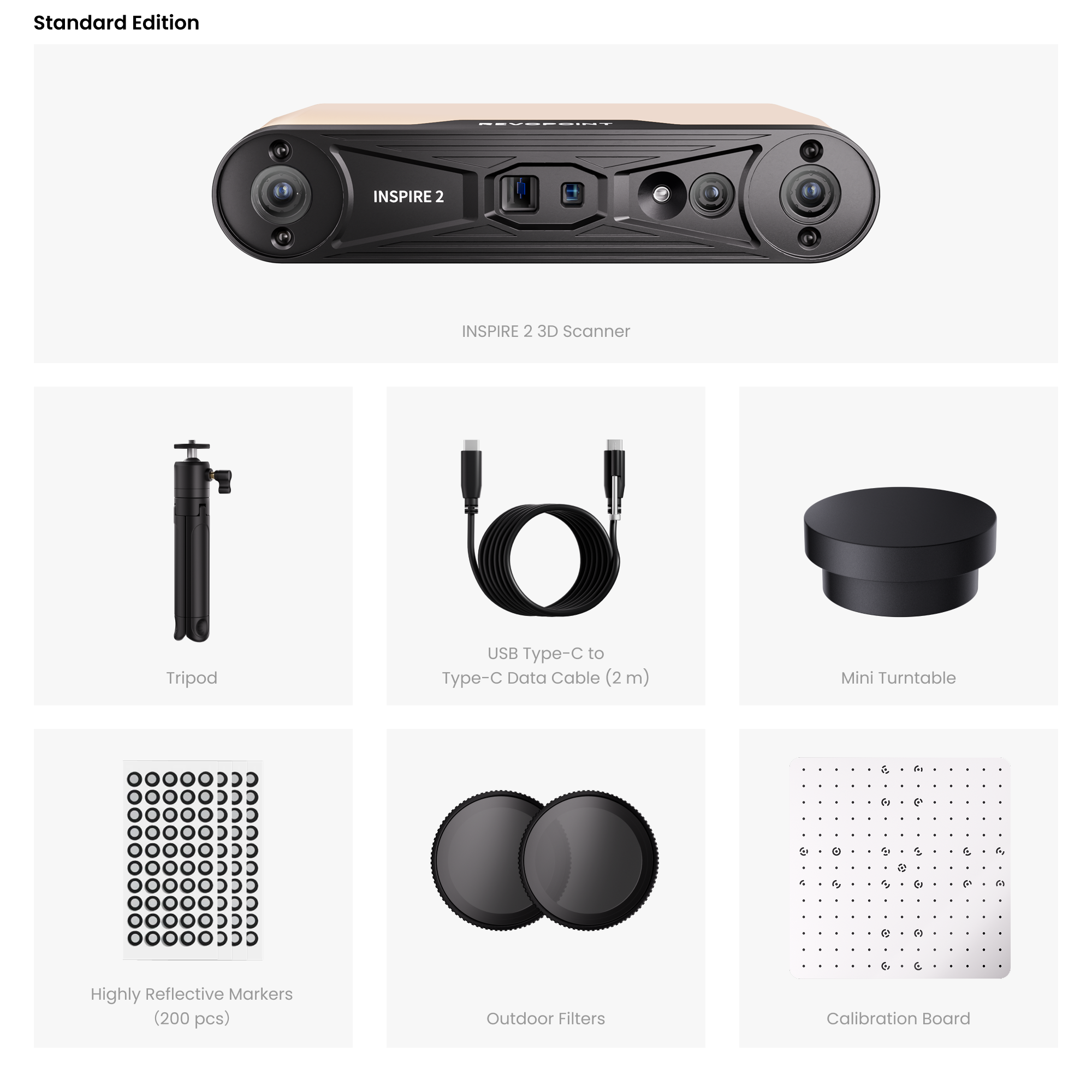 Revopoint INSPIRE 2: Wireless Infrared Laser and Structured Light 3D Scanner