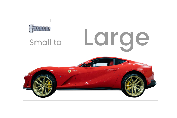 small to large