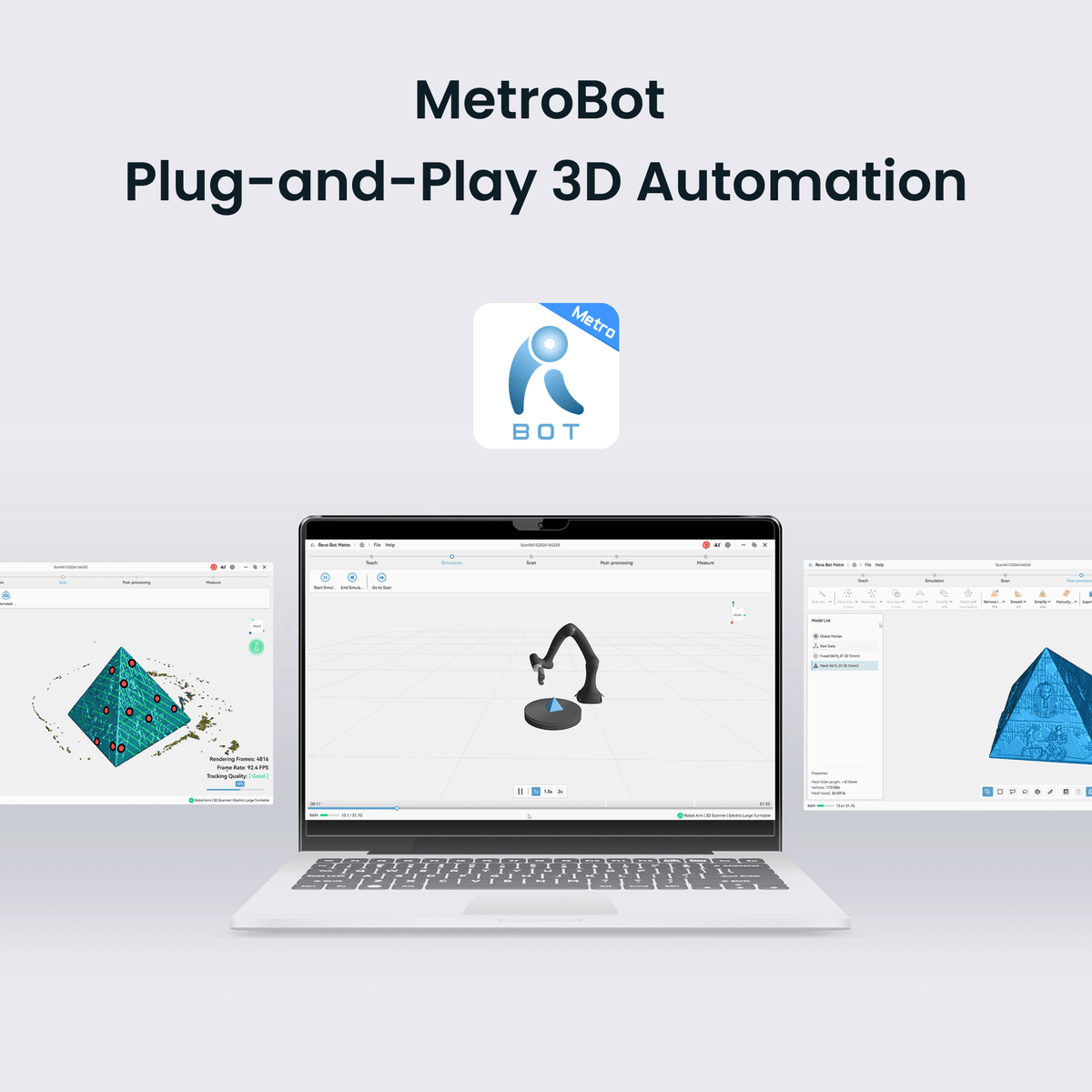 Revopoint Metrohub 09YU: High-Precision Robotic 3D Scanner