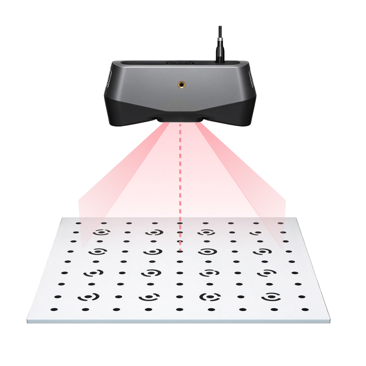 Glass substrate with a high-precision coded calibration surface for POP 4
