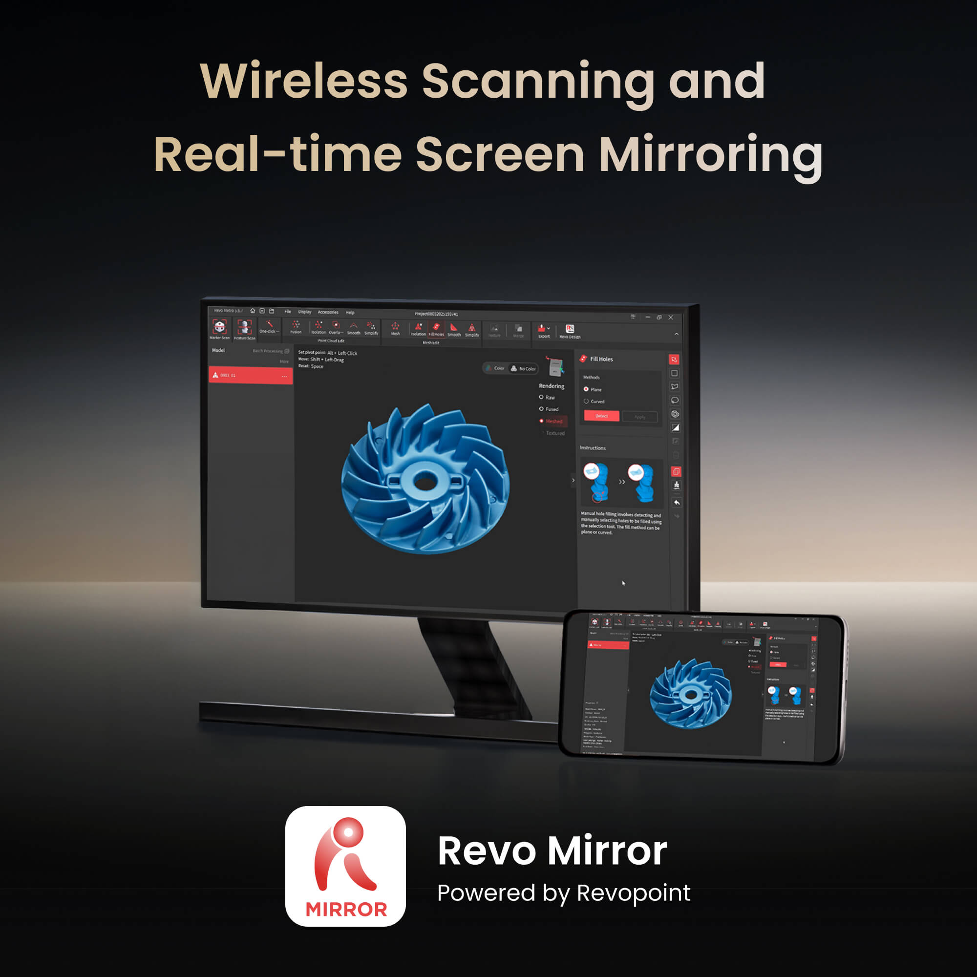 [Preorder]Revopoint MetroY Ultra: High-Performance Wireless 3D Scanner for Small to Medium Workpieces