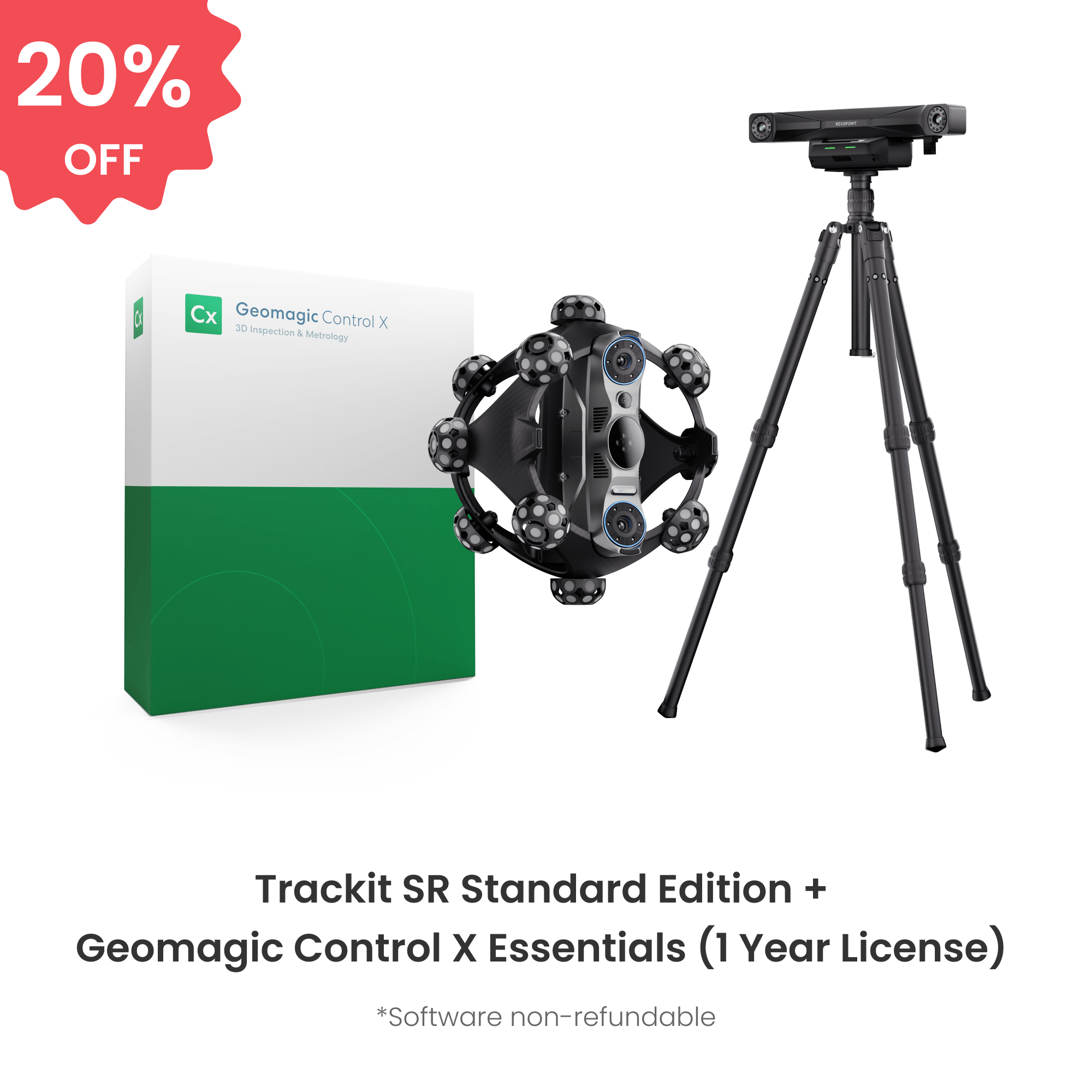 Revopoint Trackit SR: Wireless Optical Tracking 3D Scanner | Marker-free & Portable