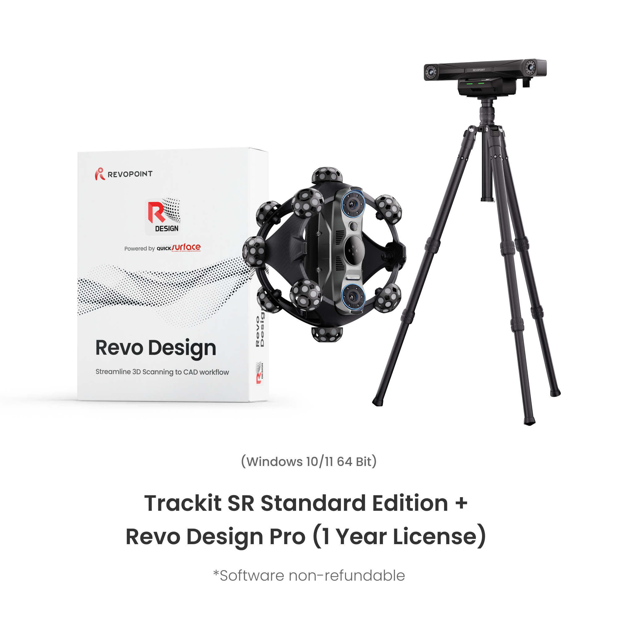 Revopoint Trackit SR: Wireless Optical Tracking 3D Scanner | Marker-free & Portable