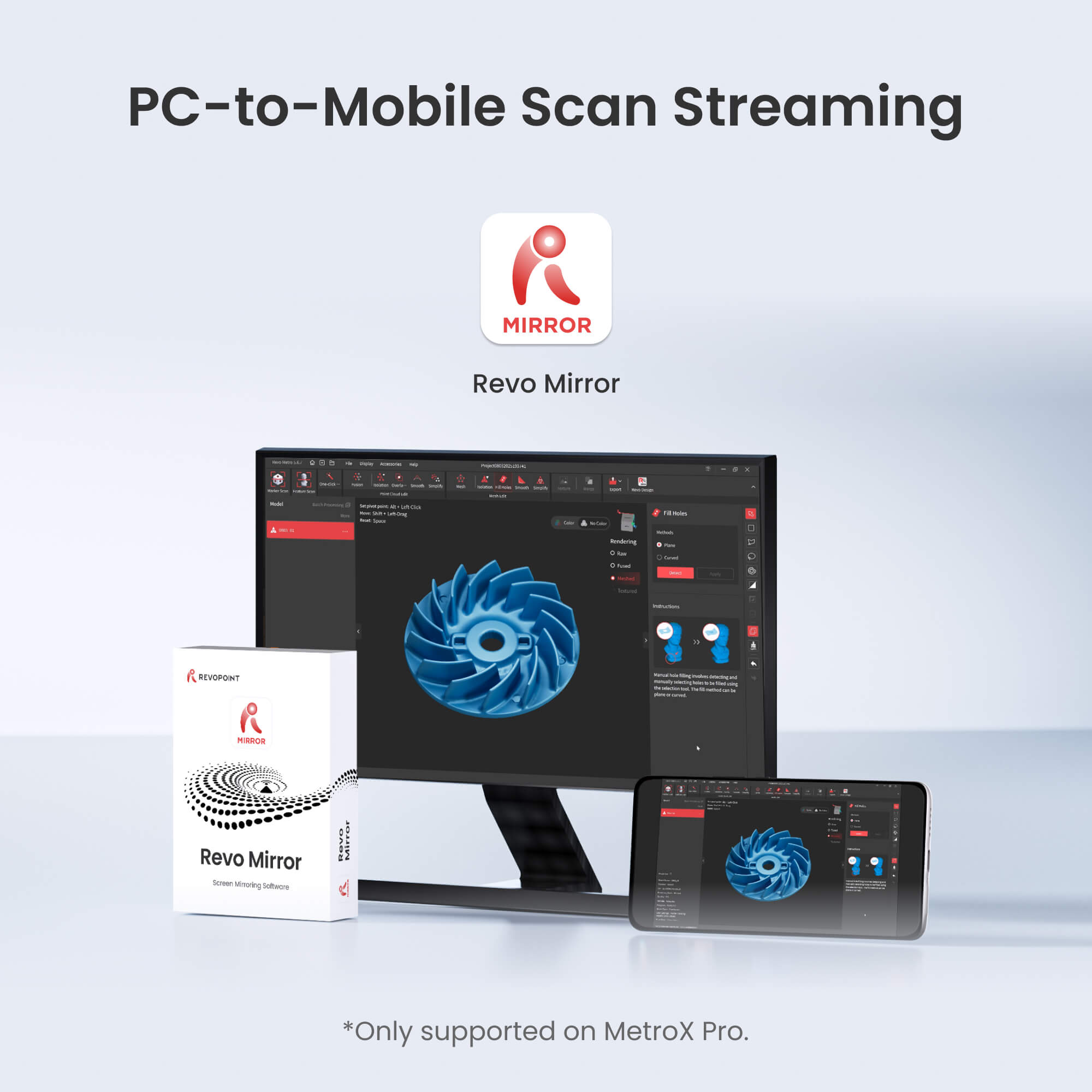 Revopoint MetroX & MetroX Pro: Blue Laser Line and Full-field Structured Light 3D Scanner