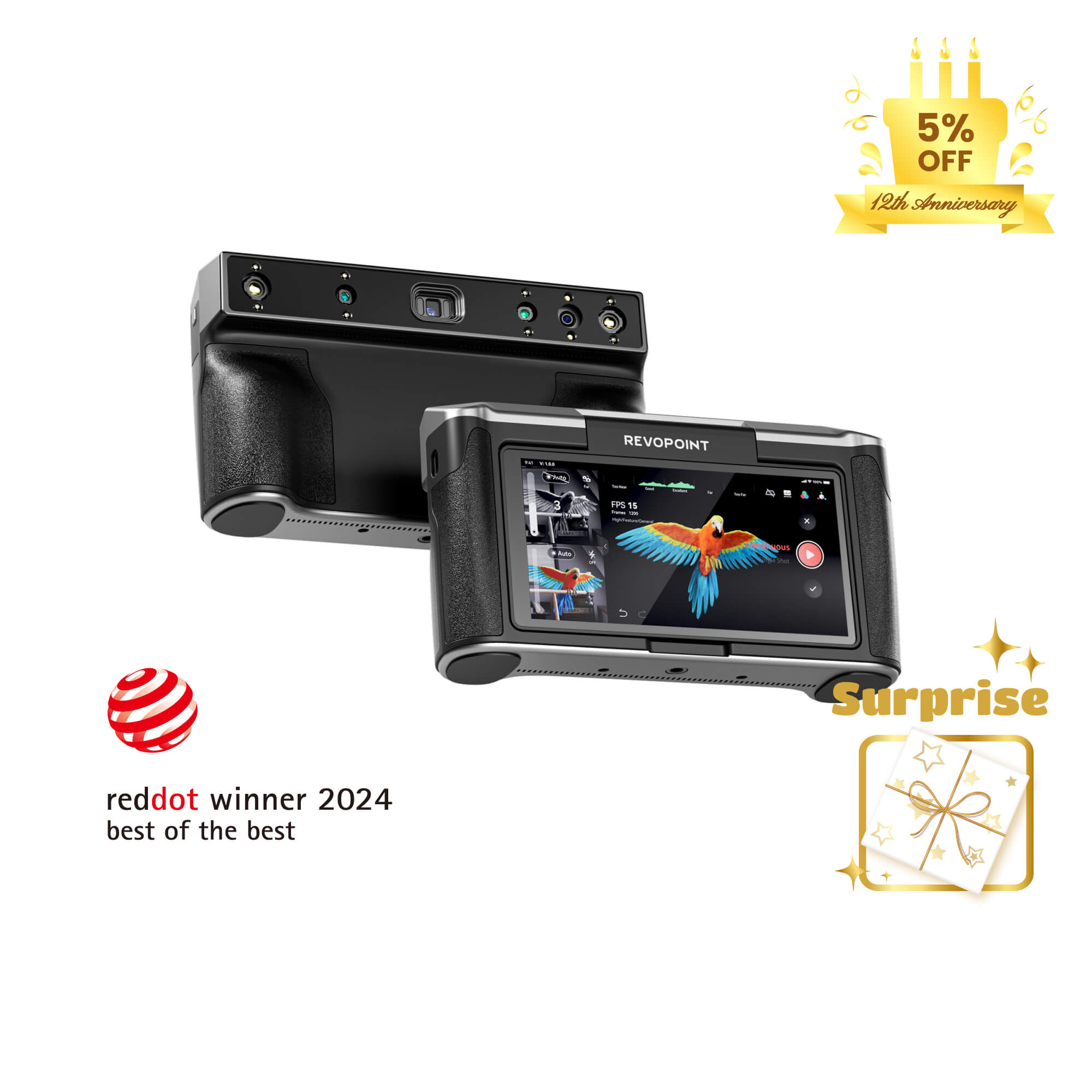 Revopoint MIRACO - Standalone 3D Scanner for Small to Large Objects Scanner