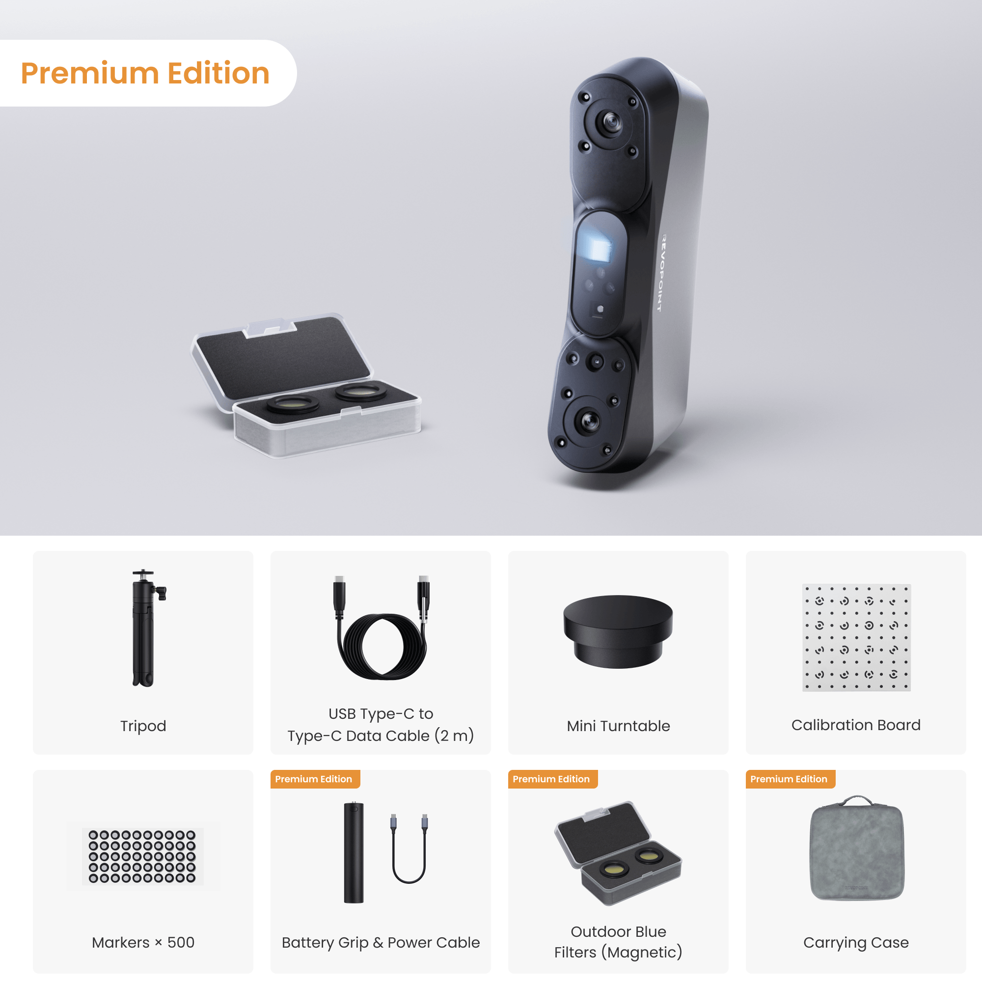 Revopoint POP 4: 5-in-1 Versatile 3D Scanner with Blue Laser & Infrared Light