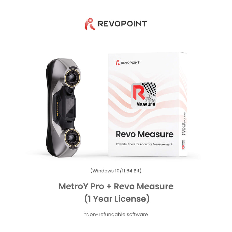 Software Revo Measure com modelo do Revopoint MetroY Pro