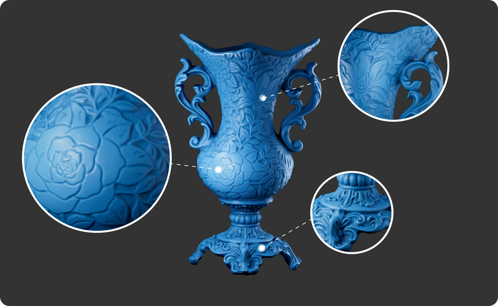 Revopoint Inspire 2 yüksek hassasiyet örneği